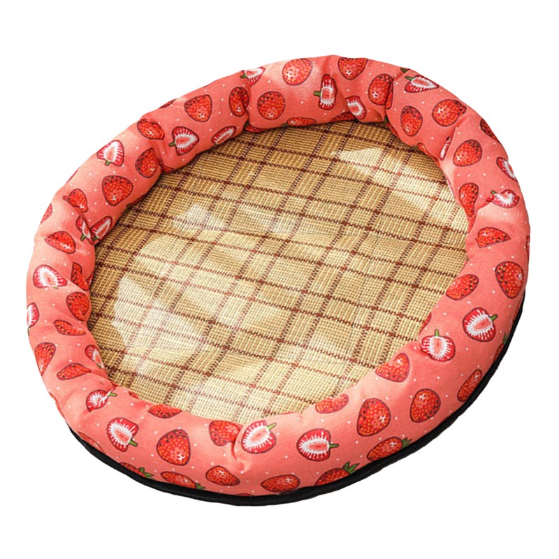 Round Pet Cooling Bed Cartoon Printing Pet Sleeping Bed Summer