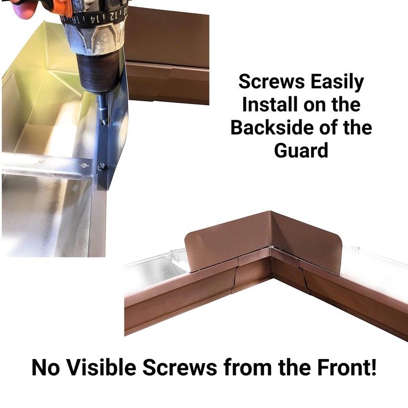 Eagle 1 Rain Gutter Valley Splash Guards, Straight or Bent