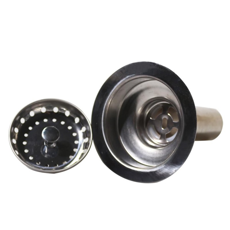 4-1/2'' Kitchen Sink Basket Strainer Waste Kit with Stainless Steel