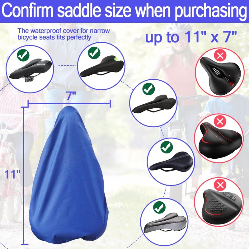 JIAJUNFS Waterproof Bicycle Seat Covers Rainproof, UV-Resistant dustproof and Windproof