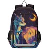 Dragon Backpack for Boys Girls,Crescent Moon Star Dragon Backpack Students