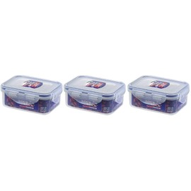 3 X Lock & Lock Rect 350ml Food Container HPL806 by Lock & Lock