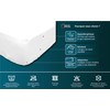 Soleil d'ocre, Flannel Mattress Protector, Cotton, White, 140 x 200