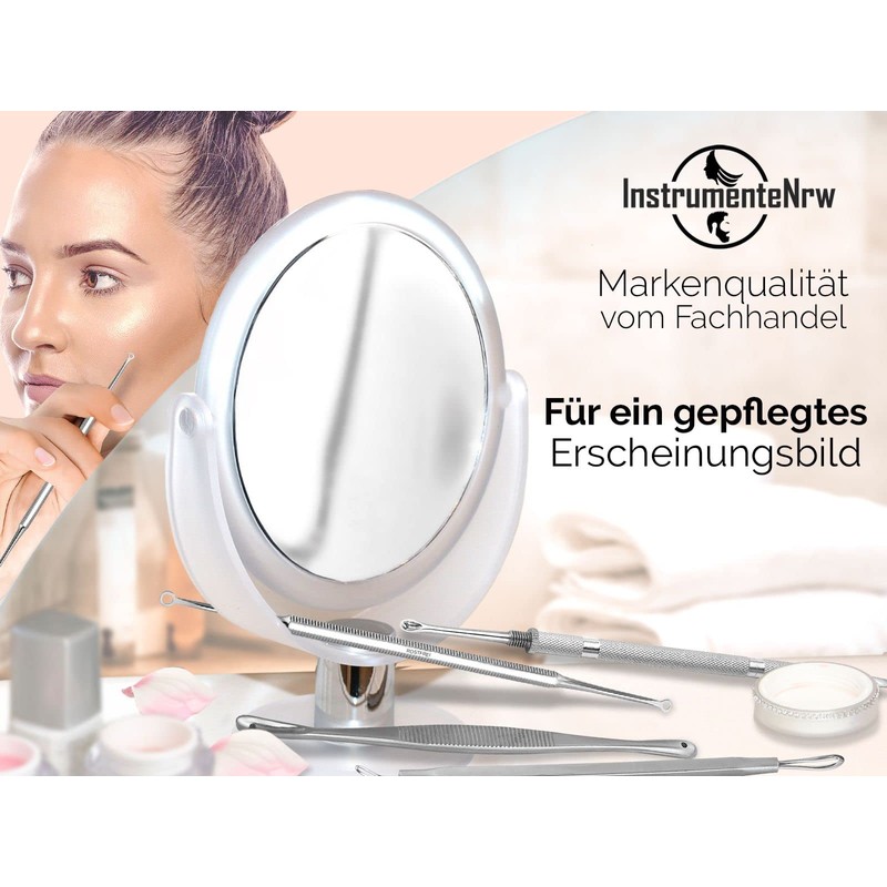 Comedone squeezer blackhead remover set made of stainless steel