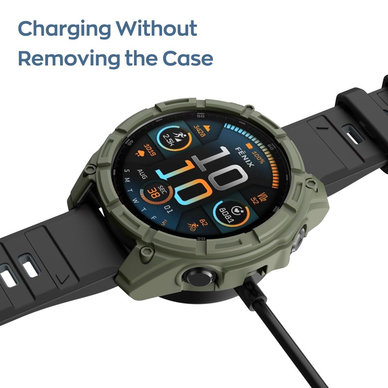 ISABAKE Case Cover Compatible with Garmin Fenix 8 47MM Solar,