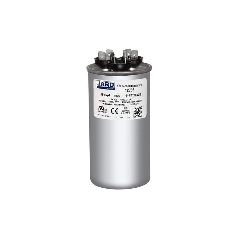 Goodman CAP050450440RTP 45 + 5 uf/Mfd 370/440 VAC Replacement Round