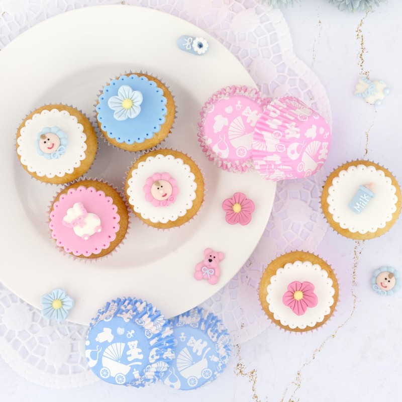 House of Marie 50 Pink Baby Muffin Cases