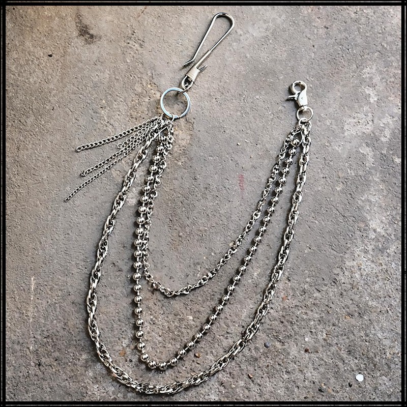 White Fang AZ180 Wallet Chain, Ball Chain, Silver Wallet, Fall