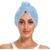 Toalla de microfibra para el cabello con botones absorbentes y