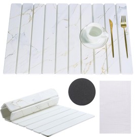 Stone Drying Mat for Kitchen Counter (Replacement Dish Rack), Drying Rocks - Super Strong Water Absorption, Quick Drying - For Bowls, Plates, Water Glasses, Bath Mats, Cats, and Dog Beds