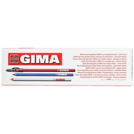 GIMA Dermatograph Pen, Skin Marker, Dermatographic Pencils, 33178, Pack of 6, Assorted Colours
