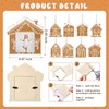 Namalu 8 Pcs Mini Gingerbread House Picture Frame Ornament Wooden