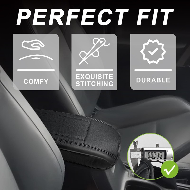 Muslogy Center Console Armrest Cover Compatible with Toyota RAV4 2013-2018