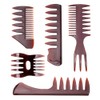 POFET 5 Pcs Professional Styling Comb Retro Wide Teeth Hairdressing