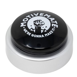 Think Positive Talking Push Button, Office Morale Booster for Staff Motivation Coworker Team Leadership Development, Desk Accessory, Inspirational Gift for Men & Women, Plays 12 Motivational Quotes