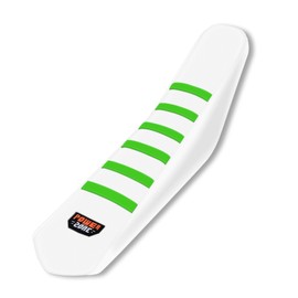 sawrain Universal White Dirt Bike Seat Cover, 6 Ribs Motorcycle Enduro Soft Dirt Pit Bike Seat Covers Green