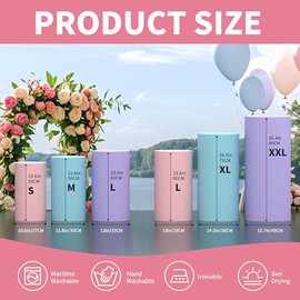 Juego de 3 fundas de pedestal cilíndrico, multicolores, para cubiertas de cilindros para fiestas de cumpleaños, bodas, fiestas de postre
