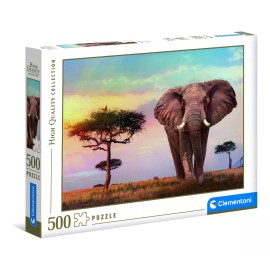 Clementoni Rompecabezas Elefante Atardecer En Africa 500 Pz Clementoni