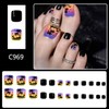 Summer Beach Press on Toenails Square Gradient Fake Toe Nail