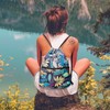 WANDF Drawstring Backpack String Bag Sackpack Cinch Water Resistant Nylon