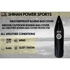 SHIHAN POWER SPORTS Boxing Bag Cover OKINAWAN FLOWER 5-6ft & 24inch Diameter Large Bag punch bag Outdoor/Indoor Protection for your boxing Bag, Ideal for freestanding boxing bags