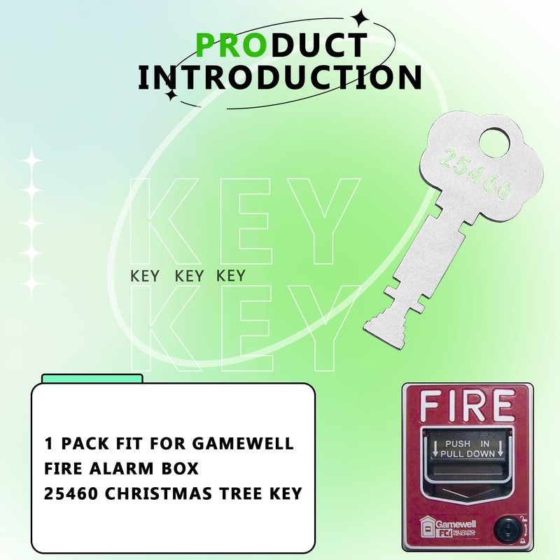 25460 Christmas Tree Key fits for Gamewell Fire Alarm Box,Fire