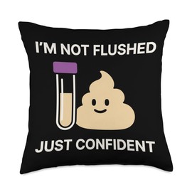 Microbiome Tester Gut Health Stool Sample Science Lab Poop Throw Pillow