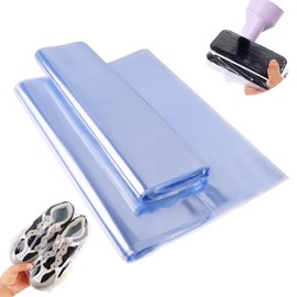 100Pcs 18x14in/45x35cm Large Heat Shrink Wrap Bags PVC Clear Shrink Wrap Film Wrap Bag Heat Seal Bag Transparent Heat-resistant Ductile High Shrinkage Packaging for Shoes Storing Household Items