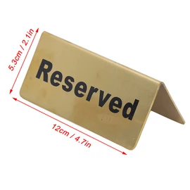 Letrero Reservado de Mesa Letreros de Mesa Reservados de Metal Letreros de Asientos Reservados Letrero de Carpa de Mesa de Doble Cara para Boda Restaurante Ceremonia Familiar (Reservado)