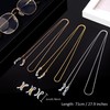 Glasses Chain Stainless Steel Sunglasses Chain with 12 Non-Slip Glasses