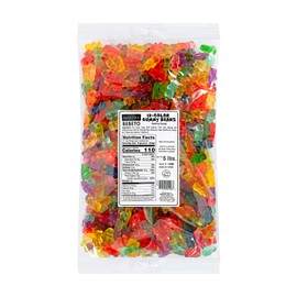 Kervan Candy Bebeto 12 Flavor Gummy Bears - Fruity, Soft & Sweet Gummy Candy Bulk for Kids, Gift Snacks and Parties - Assorted Bear Gummies Party Size Bag (5 lbs)