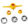 QWORK NPT Die Set, 6Pcs PVC Thread Maker Tool,Pipe Round