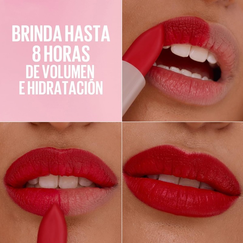 Maybelline Serum Lipstick Labial en Barra Hidratante Mate Hold The