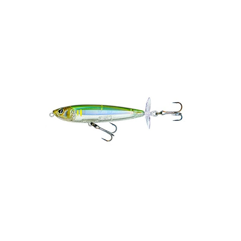 Yo-Zuri 3DB Prop Topwater Lure, Prism Ayu, 3-1/2-Inch