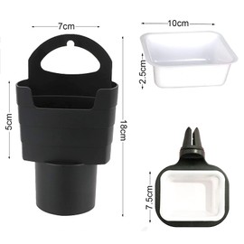 ACHANFLY 2 Pcs Dip Clip In Car Sauce Holder with French Fry Cup Holder Universal French Fries Cup Holder Mini Dipping Cups Car Interior Accessories for Car Sauce Lovers