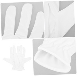Operitacx 6Pairs Dust Cloth Gloves for Jewelry Inspection Comfortable and Washable Work Gloves for Handling Delicate Objects Static and Breathable Design
