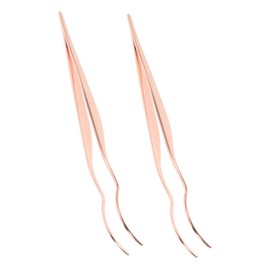 BIUDECO Portable Lash Curler Assistant Tweezers Stainless Steel for Professional Makeup