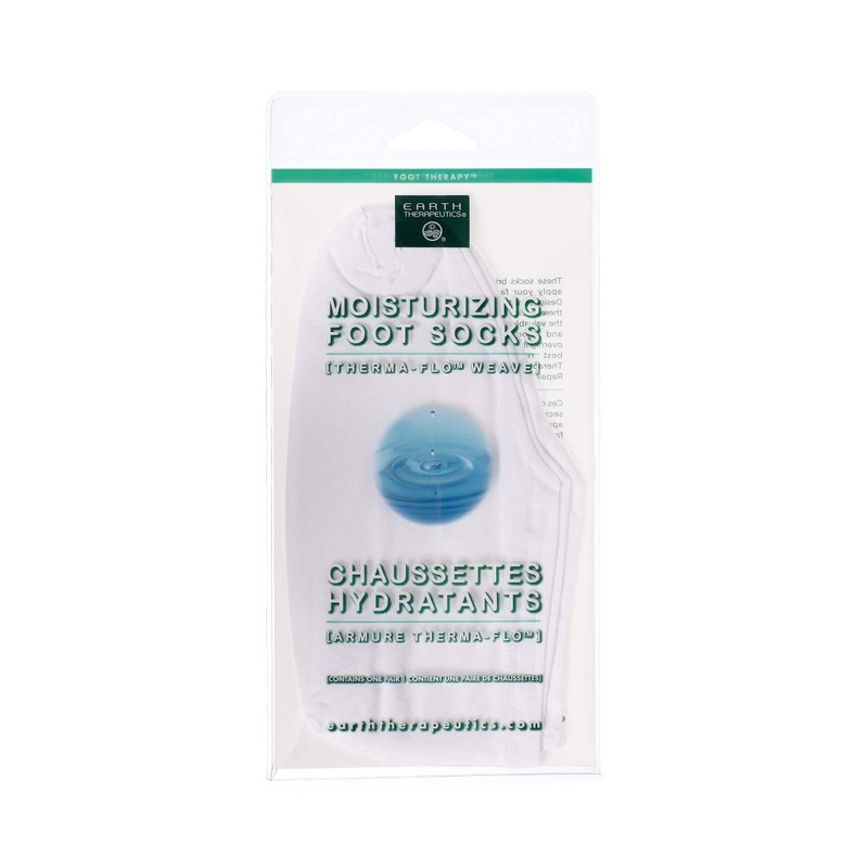Earth Therapeutics Moisturizing Foot Socks - White (1 Pair)