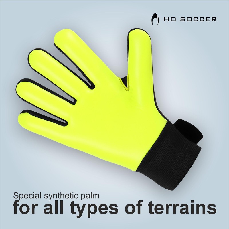 HO Soccer Game Lime Unisex Kids Goalkeeper Gloves, Black/Lime, Size