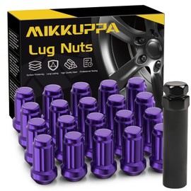 MIKKUPPA M12x1.5 Lug Nuts Purple - Replacement for 1994-2013 Chevy Impala, 1998-2022 Honda Accord/CRV/Civic, 2003-2008 Honda Pilot Aftermarket Wheel - 20pcs Closed End Spline Lug Nuts