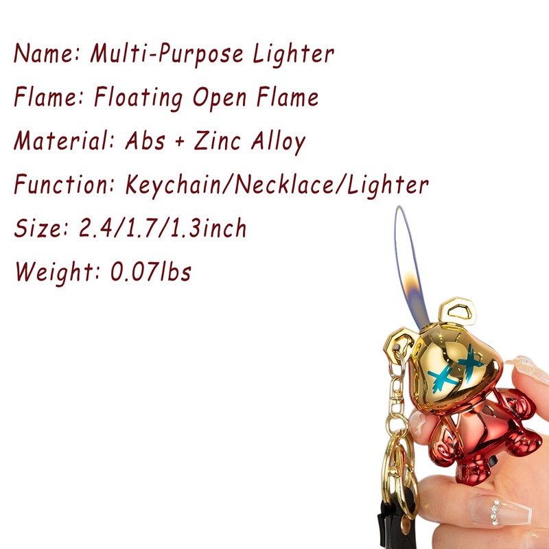 DAXXIN Cute Compact Portable Keychain Lighter, Soft Flame, Gifts for