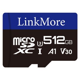 LinkMore 512 GB Micro-SDXC-Karte, A1, UHS-I, U3, V30, Klasse 10 kompatibel, Lesegeschwindigkeit bis zu 95 MB/s, Schreibgeschwindigkeit bis zu 70 MB/s, SD-Adapter im Lieferumfang enthalten