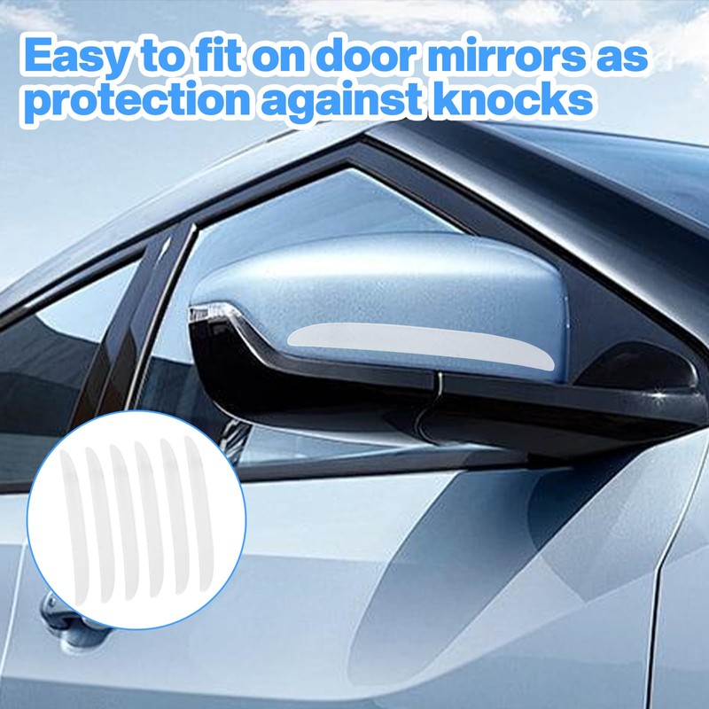 6Psc Car Door Edge Protector Guards Strips, Clear Scratches Dings
