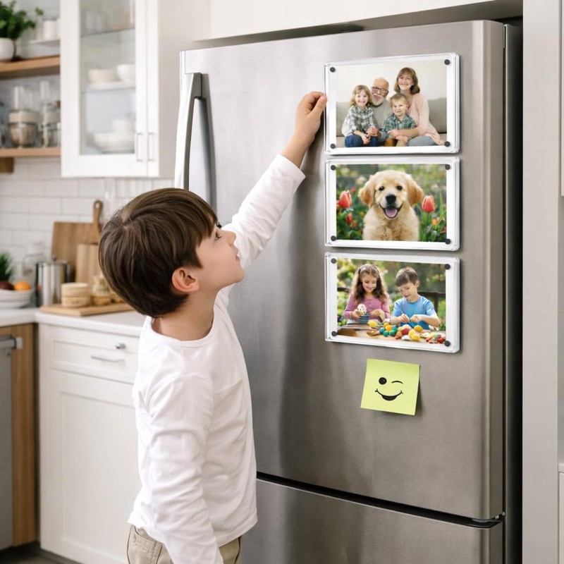 Leoriaie 6 PCS Magnetic Picture Frame for Fridge, 4 x