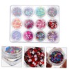 Mikinona Elegant Face Glitter Nail Art Sequins Heart Design Sticker