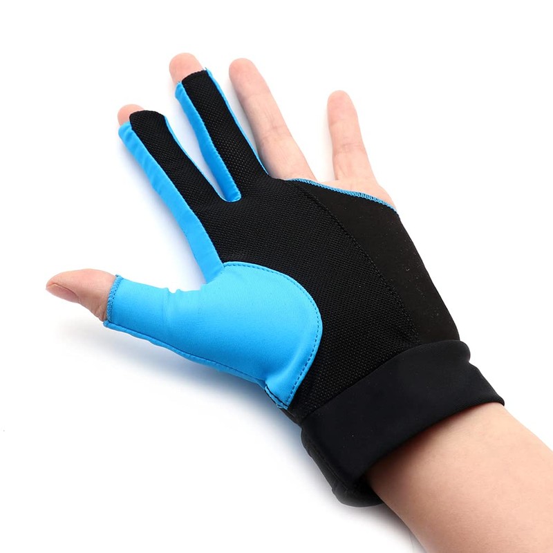 Black Scorpion CUESOUL Left Hand Billiard Gloves, 3 Fingers Cutting