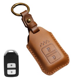 LETINGFAR Key Case, For HONDA, Smart Key Case, Key Cover, Genuine Leather, Stylish, Honda Axe Cover, Designed for Honda Specific Design, Key Holder, Key Cover, Leather, 2 Key Brown