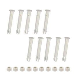 Zueyen Pack of 10 Plastic Pool Grout Pins and Rubber Gaskets Replacement for Swimming Pool Connectors - for Frame and Intex Pool Spare Parts (6cm)