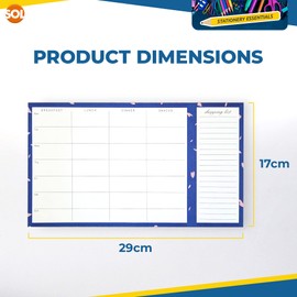 Weekly Magnetic Meal Planner for Fridge with Shopping List Pad, 52 Sheets | Magnetic Weekly Meal Planner Fridge Meal Planner Magnetic Meal Planner Pad with Food Planner, Meal Planner and Shopping List
