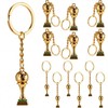 12 Pcs 3D Soccer Trophy Keychain Set - Perfect for